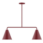 J-Series Jynx Stem Hung Linear Multi-Light Pendant - Barn Red