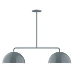 Axis Arcade Stem Hung Linear Multi-Light Pendant - Slate Gray