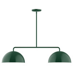 Axis Arcade Stem Hung Linear Multi-Light Pendant - Forest Green
