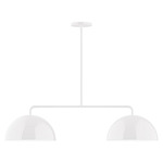 Axis Arcade Stem Hung Linear Multi-Light Pendant - White