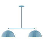Axis Arcade Stem Hung Linear Multi-Light Pendant - Light Blue