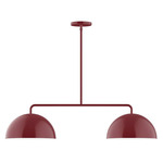 Axis Arcade Stem Hung Linear Multi-Light Pendant - Barn Red