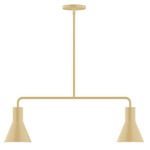 Axis Flare Stem Hung Linear Multi-Light Pendant - Ivory