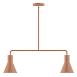 Axis Flare Stem Hung Linear Multi-Light Pendant - Terracotta