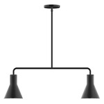 Axis Flare Stem Hung Linear Multi-Light Pendant - Black