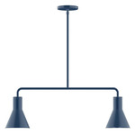 Axis Flare Stem Hung Linear Multi-Light Pendant - Navy