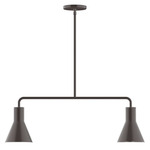 Axis Flare Stem Hung Linear Multi-Light Pendant - Architectural Bronze