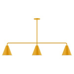 J-Series Jynx Stem Hung Linear Multi-Light Pendant - Bright Yellow