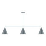 J-Series Jynx Stem Hung Linear Multi-Light Pendant - Slate Gray