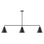 J-Series Jynx Stem Hung Linear Multi-Light Pendant - Black