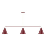 J-Series Jynx Stem Hung Linear Multi-Light Pendant - Barn Red