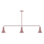Axis Flare Stem Hung Linear Multi-Light Pendant - Mauve