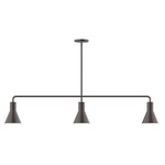 Axis Flare Stem Hung Linear Multi-Light Pendant - Architectural Bronze