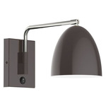 J-Series Jill Swing Arm Wall Sconce - Brushed Nickel / Architectural Bronze