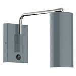 J-Series Jordan Swing Arm Wall Sconce - Brushed Nickel / Slate Gray