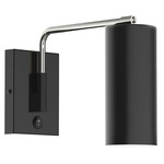 J-Series Jordan Swing Arm Wall Sconce - Brushed Nickel / Black