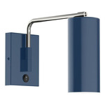 J-Series Jordan Swing Arm Wall Sconce - Brushed Nickel / Navy