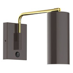J-Series Jordan Swing Arm Wall Sconce - Brushed Brass / Architectural Bronze