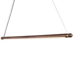 Linea Horizontal Pendant - Walnut / Polished Brass