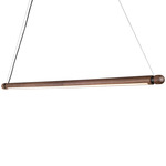 Linea Horizontal Pendant - Walnut / Graphite Steel