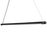 Linea Horizontal Pendant - Black Stained Ash / Polished Brass