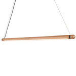 Linea Horizontal Pendant - Oak / Graphite Steel