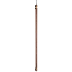 Linea Vertical Pendant - Walnut / Polished Brass