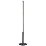 Linea Uno Floor Lamp - Walnut / Graphite Steel / Black Marble