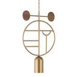 Wooden Dots WD06 Pendant - Brass / Walnut