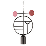 Wooden Dots WD06 Pendant - Graphite / Red / Pink