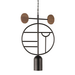 Wooden Dots WD06 Pendant - Graphite / Walnut