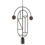 Wooden Dots WD07 Pendant - Graphite / Walnut