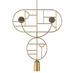 Wooden Dots WDS07 Pendant - Brass / Walnut