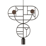 Wooden Dots WDS07 Pendant - Graphite / Walnut