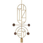 Wooden Dots WDS08 Pendant - Brass / Walnut