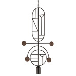 Wooden Dots WDS08 Pendant - Graphite / Walnut