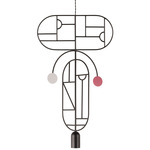 Wooden Dots WDS09 Pendant - Graphite / White / Pink
