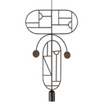 Wooden Dots WDS09 Pendant - Graphite / Walnut