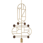 Wooden Dots WDS13 Pendant - Brass / Walnut