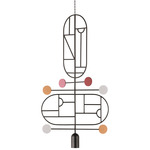 Wooden Dots WDS13 Pendant - Graphite / White / Pink