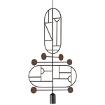 Wooden Dots WDS13 Pendant - Graphite / Walnut
