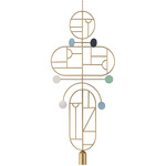 Wooden Dots WDS19 Pendant - Brass / White / Light Blue