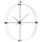 Delmori Premium Clock - Brass / Walnut