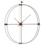 Delmori Premium Clock - Black / Walnut