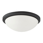 Button Ceiling Light - Matte Black / Frosted