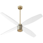 Samaran Ceiling Fan - Aged Brass/ Clear / Clear