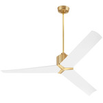 Strato Ceiling Fan - Aged Brass / White / White