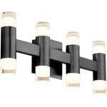 Alarum Bathroom Vanity Light - Black / Crystal