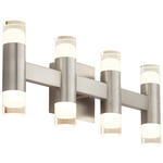 Alarum Bathroom Vanity Light - Satin Nickel / Crystal