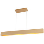 Brio Linear Pendant - Powdered Gold / Matte White